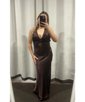 Ruth Tarvydas Brown Goddess Gown - 10 / Brown - Dresses