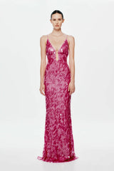MISHA The Sapphire Sequin Dress - Fuchsia view 1