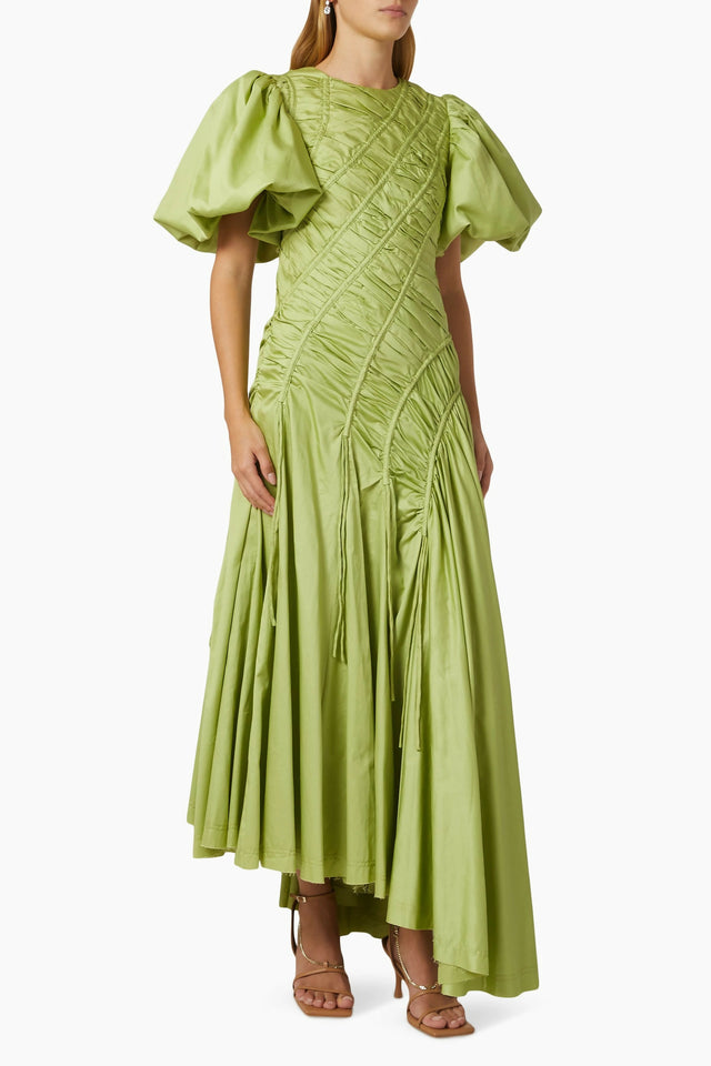 AJE Green Siren Midi Dress