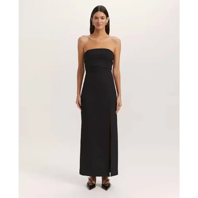 SABA Dharma Strapless Midi Dress BLACK SIZE 6 - 6 / Black - Dresses