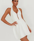 Saints & Secrets Elisabet Halterneck Mini Dress - 6 / White - Dresses