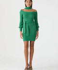 San Sloane Cashel Dress Green - Dresses