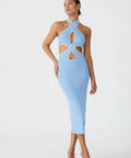 San Sloane Monica Midi Dress - 10 / Blue - Dresses