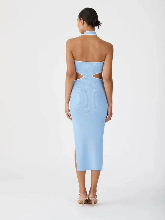 San Sloane Monica Midi Dress - 10 / Blue - Dresses