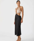 San Sloane Selene Midi Dress Black/Brown Size 8 / S - 8 / Multi - Dresses
