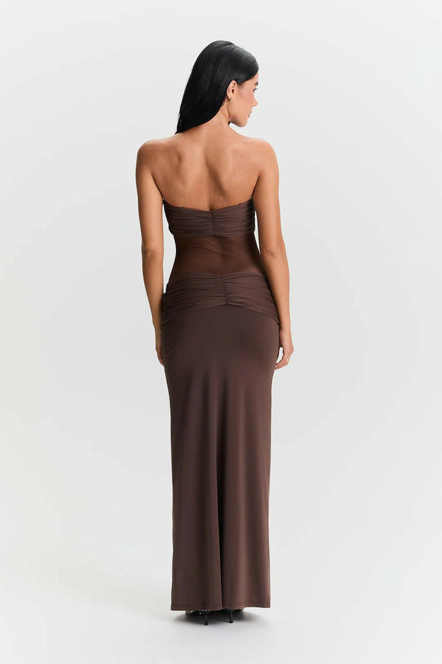 Sasha Therese Amara Maxi Dress — Brown - Dresses