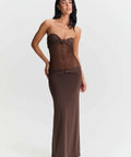 Sasha Therese Amara Maxi Dress — Brown - Dresses