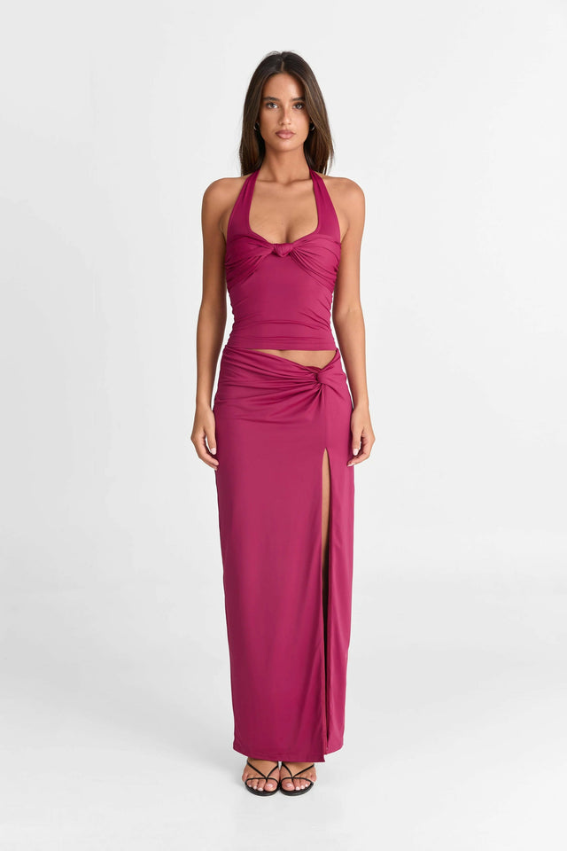 Sasha Therese Blair Top & Kaia Skirt - 8 / Red - Outfit Sets