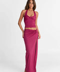 Sasha Therese Blair Top & Kaia Skirt in Ruby - Outfit Sets