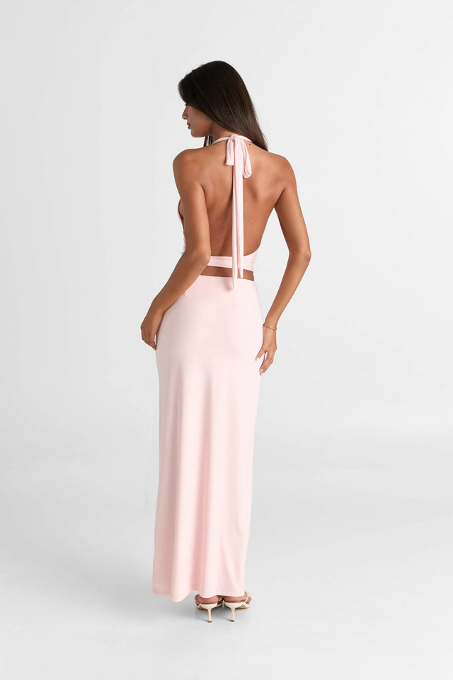 Sasha Therese Cleo Top & Skirt Set in Pink - 8 / Pink - Outfit Sets