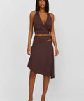 SASHA THERESE Luna Top & Skirt Brown - Outfit Sets