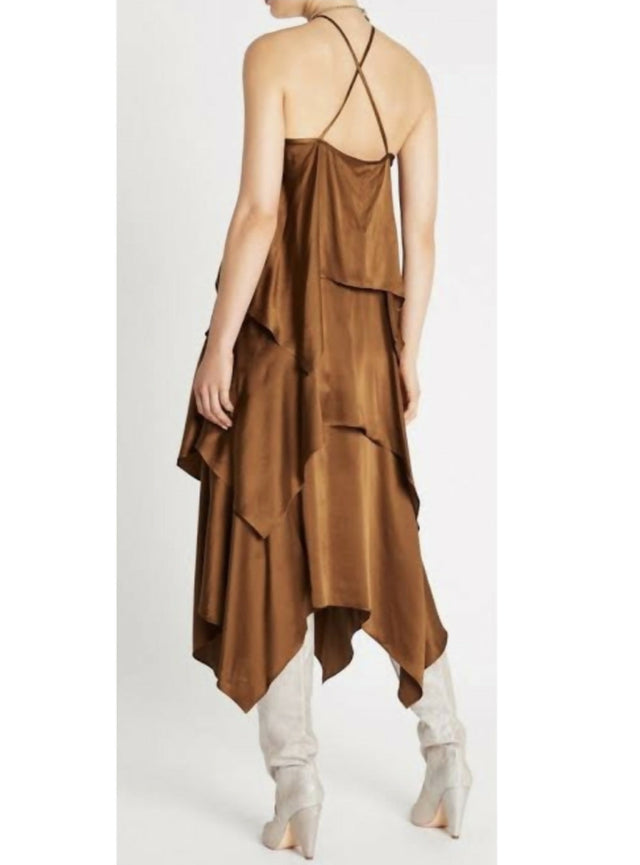 Sass & Bide Brown Sugar Silk Slip Dress Brown Size 10 - 10 / Brown - Dresses