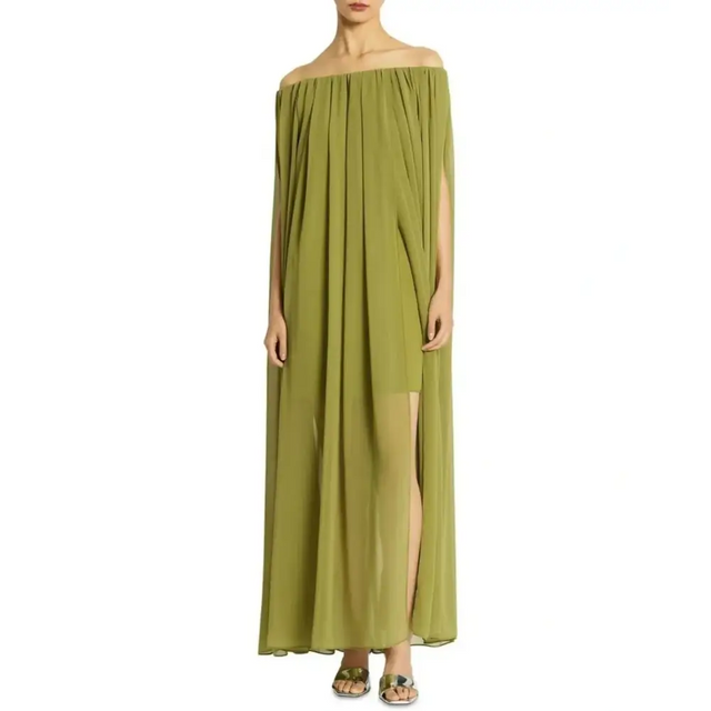 knee length dresses for ladies Sass & Bide Claret Maxi Dress Olive Green Size AU 6
