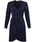 SASS & BIDE Wrapped In Love Dress - 8 / Navy - Dresses