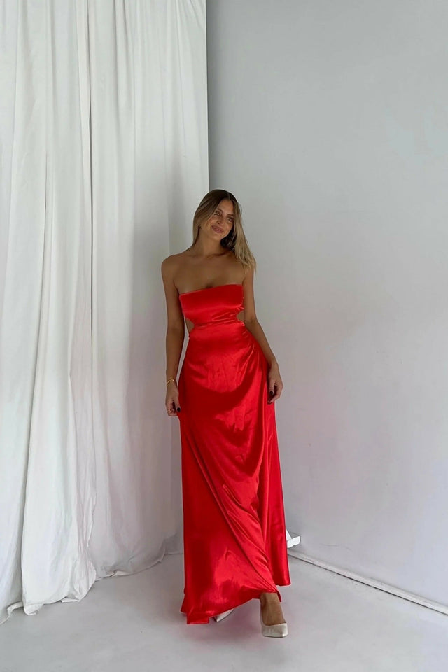 Sass + Lane Luna Midi Red - 8 / Red - Dresses