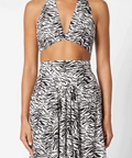 scanlan_theodore_white_animal_print_halter_crop_top_size_8_and_animal_print_skirt_size_6
