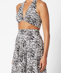 white_animal_print_halter_crop_top_size_8_and_animal_print_skirt_size_6_scanlan_theodore