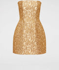Scanlan Theodore - Scanlan Theodore Brocade Dress in Gold