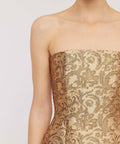 Scanlan Theodore - Scanlan Theodore Brocade Dress in Gold
