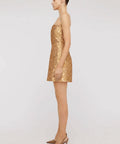 Scanlan Theodore - Scanlan Theodore Brocade Dress in Gold