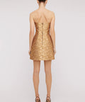 Scanlan Theodore Brocade Dress in Gold