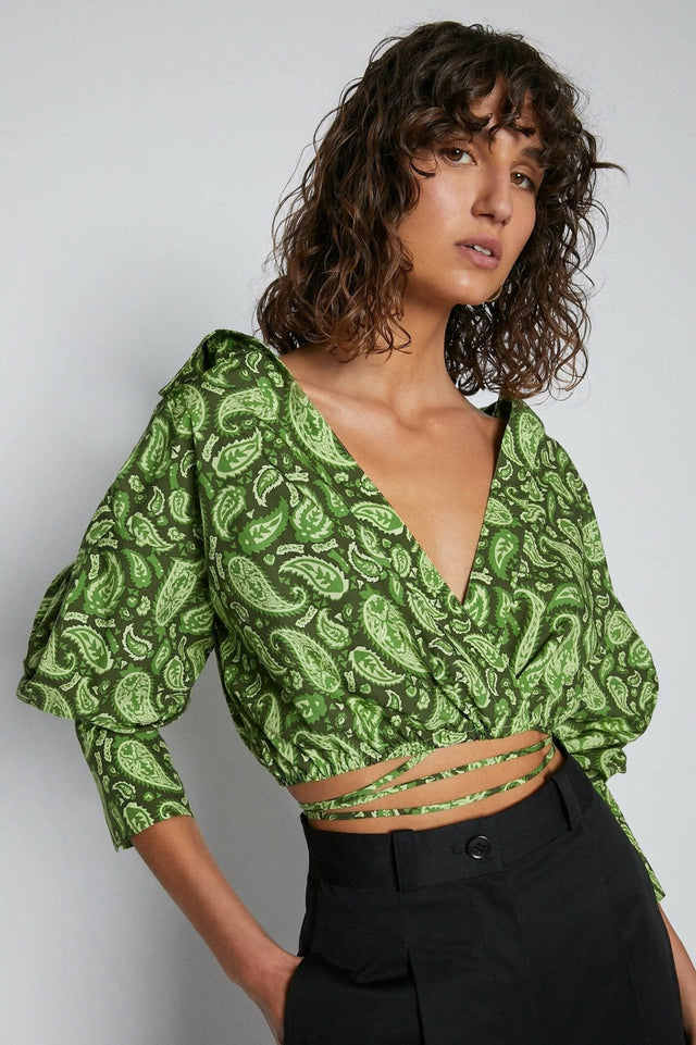 Scanlan Theodore - Scanlan Theodore Cotton Paisley Crop Shirt
