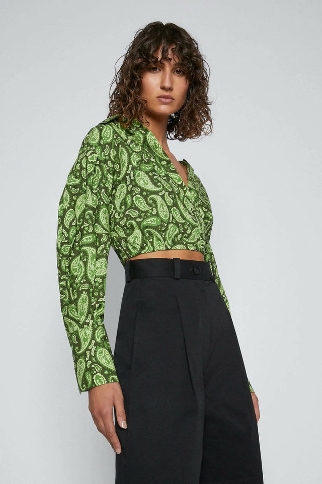 Scanlan Theodore - Scanlan Theodore Cotton Paisley Crop Shirt