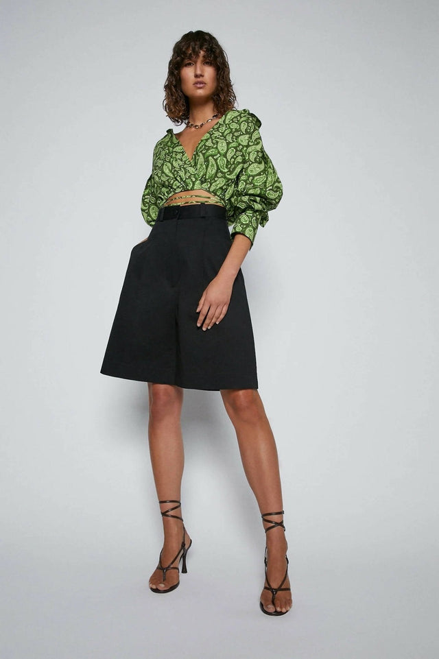 Scanlan Theodore - Scanlan Theodore Cotton Paisley Crop Shirt