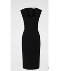 SCANLAN THEODORE Crepe Knit Scoop Neck Dress - 8 / Black - Dresses