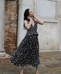 Scanlan Theodore - Scanlan Theodore Floral Tulle Halter Top and Skirt Set