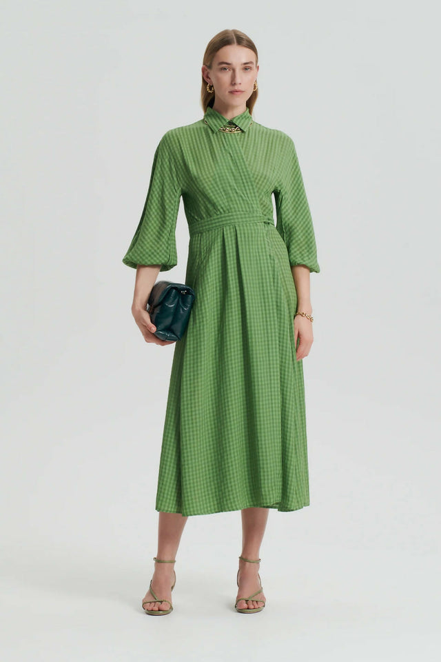 GINGHAMWRAPDRESS1