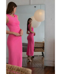 Scanlan Theodore Italian Mesh Gathered Dress - 6 / Pink - Dresses
