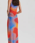 Scanlan Theodore Italian Watercolour Print Dress Blue/Red - Dresses