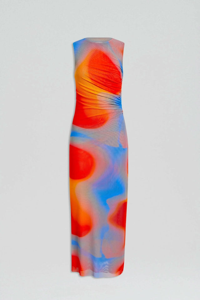 Scanlan Theodore - Scanlan Theodore Italian Watercolours Tangerine Mesh Dress