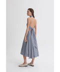 Scanlan Theodore Linen Printed Halter Dress - 6 / Blue - Dresses