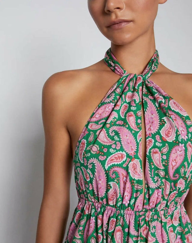 Scanlan Theodore Paisley Halter Maxi Dress - 10 / Print - Dresses