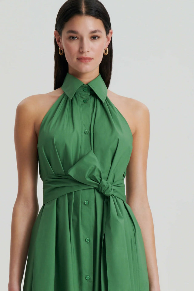 Scanlan Theodore Parachute Sleeveless Shirt Dress - Green | Passion For Fashion Scanlan Theodore Parachute Sleeveless Shirt Dress - Green | Passion For Fashion
