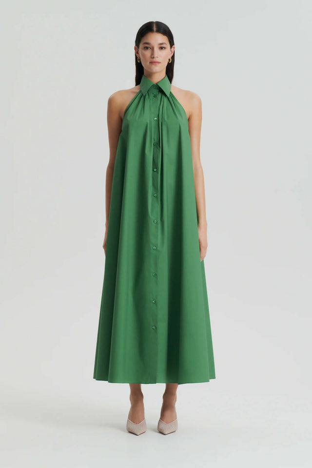 Scanlan Theodore Parachute Sleeveless Shirt Dress - Green