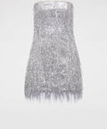 Scanlan Theodore Silver Tinsel Mini Size 10 - 10 / Silver - Dresses
