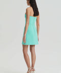 Scanlan Theodore - Scanlan Theodore Tailored Bustier Dress in Turquoise