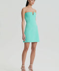 Scanlan Theodore - Scanlan Theodore Tailored Bustier Dress in Turquoise