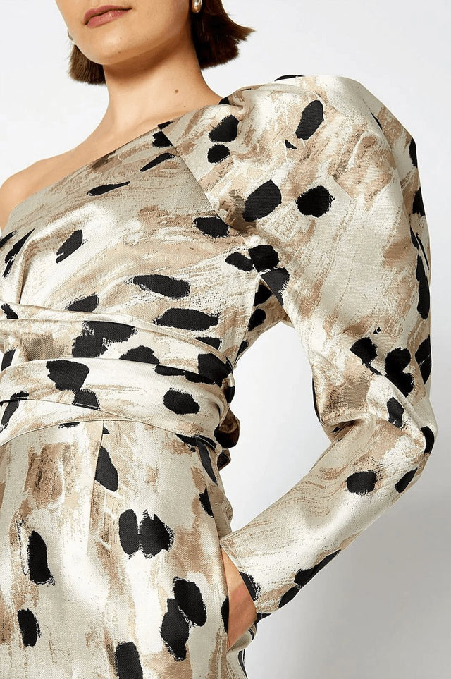 Scanlan Theodore - Scanlan Theodore Tribal One Sleeved Dress Animal Print