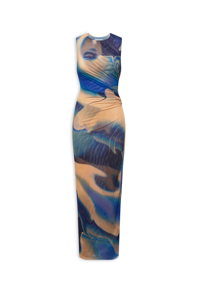 Scanlan Theodore Watercolour Dress Blue Size 8 10 & 12 - Dresses