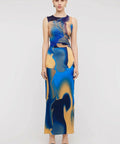 Scanlan Theodore Watercolour Dress Blue Size 8 10 & 12 - Dresses