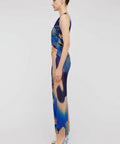 Scanlan Theodore Watercolour Dress Blue Size 8 10 & 12 - Dresses