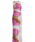 Scanlan Theodore Watercolour Dress Pink Tan Size 6 8 & 10 - Dresses