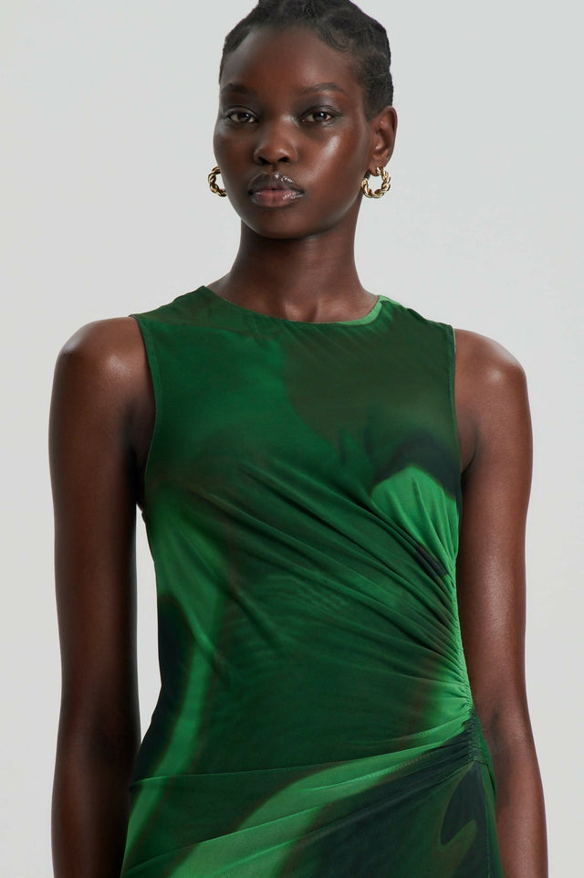 Scanlan Theodore Watercolour Safari Green Size 6 8 10 12 & 14 - Dresses