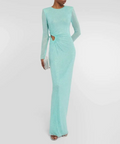 Self-Portrait Cutout Embellished Maxi Dress - 10 / Blue - Dresses
