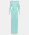 Self-Portrait Cutout Embellished Maxi Dress - 10 / Blue - Dresses