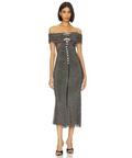 Self Portrait Diamante Midi Dress in Black - 8 / Black - Dresses